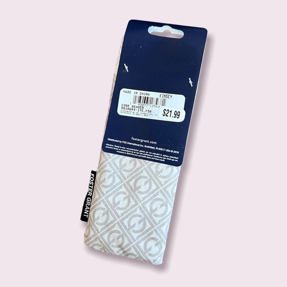 Foster Grant +1.75 Black and Tan Readers Magnified Reading Glasses with Case - Picture 7 of 9